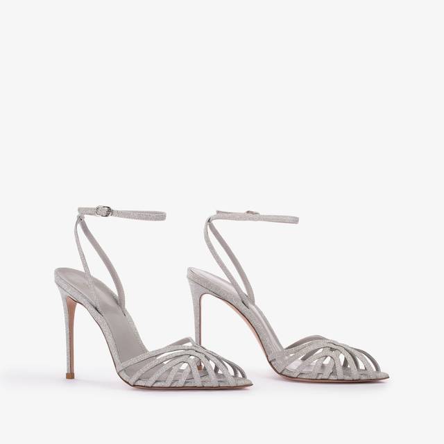 Le Silla Sandalo glitter argento Liquidazione