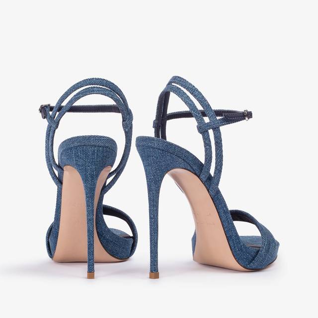 Le Silla Sandalo denim blu Ritorno libero
