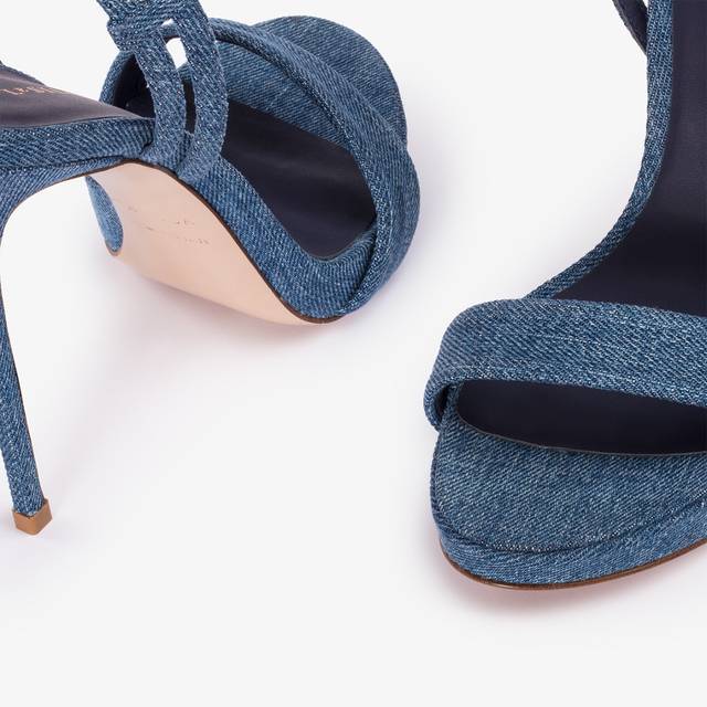 Le Silla Sandalo denim blu Ritorno libero