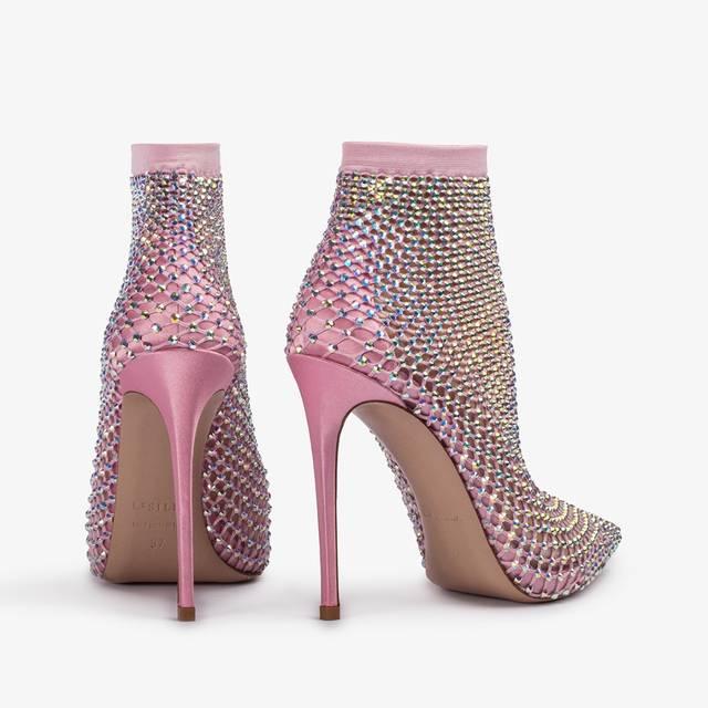 Le Silla Stivaletto calza rosa dea e Cristalli Fino al 55% di sconto