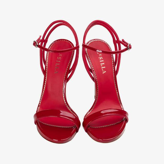 Le Silla Sandalo vernice rosso Esporta salva