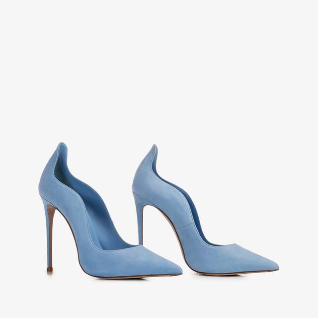 Le Silla Décolleté camoscio azzurra ortensia Promozione