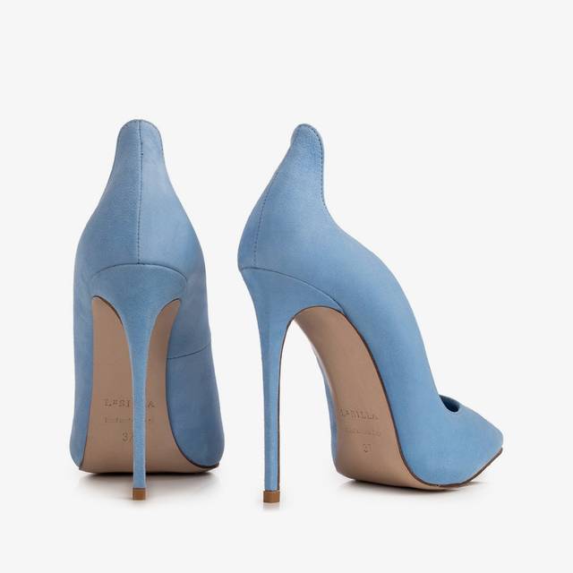 Le Silla Décolleté camoscio azzurra ortensia Promozione