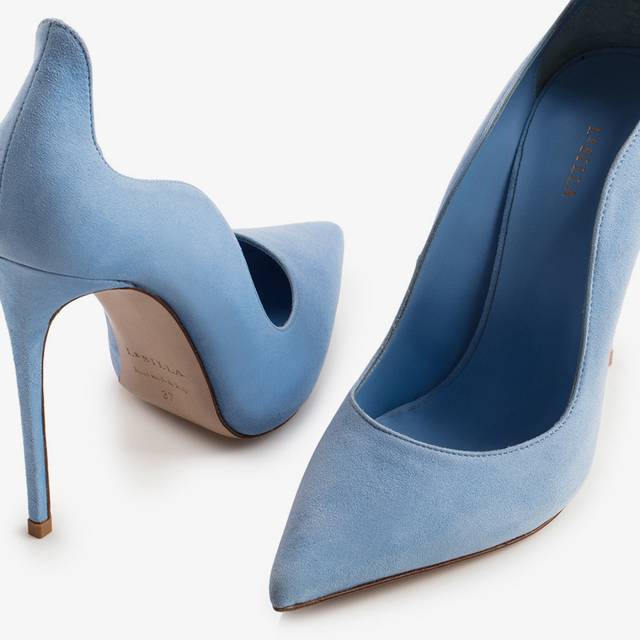 Le Silla Décolleté camoscio azzurra ortensia Promozione