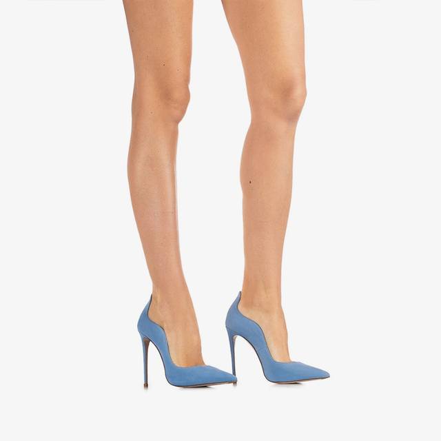 Le Silla Décolleté camoscio azzurra ortensia Promozione