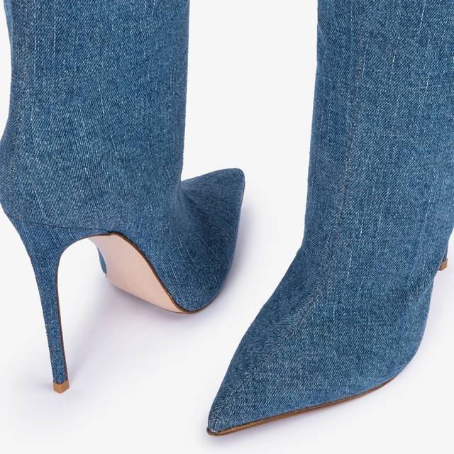Le Silla Stivale sopra al ginocchio denim oversize blu Affare Del Giorno
