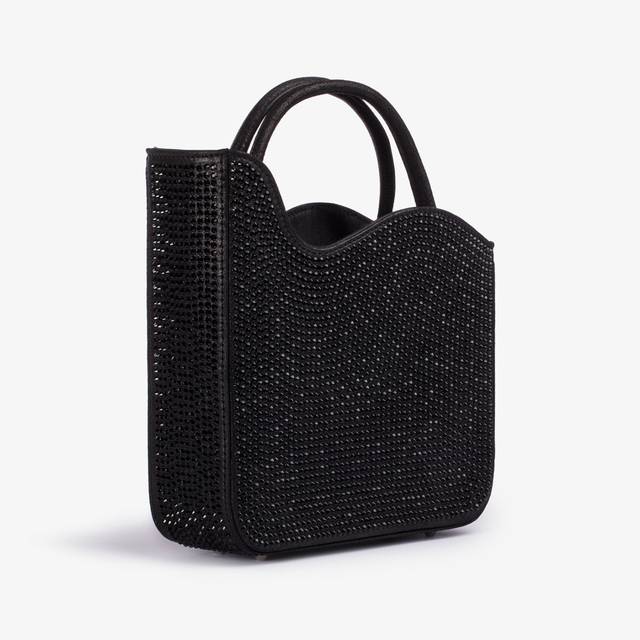 Le Silla Small bag cristalli nero jet Presa