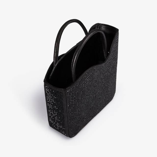Le Silla Small bag cristalli nero jet Presa