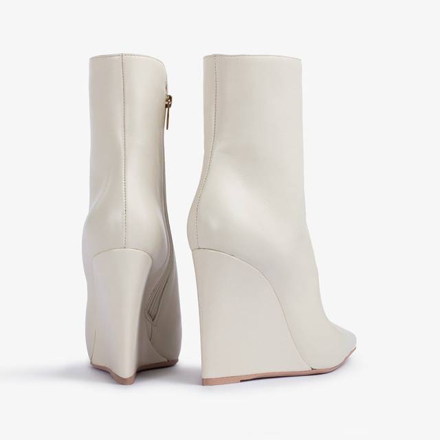 Le Silla Stivaletto con zeppa pelle bianco milk Flash Sale