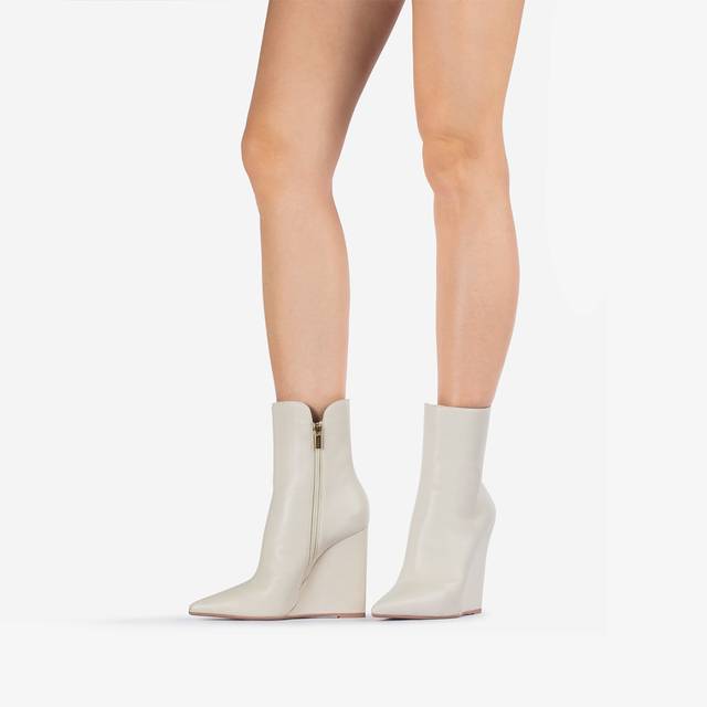Le Silla Stivaletto con zeppa pelle bianco milk Flash Sale