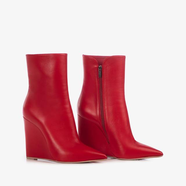 Le Silla Stivaletto con zeppa nappa rosso Shopping online