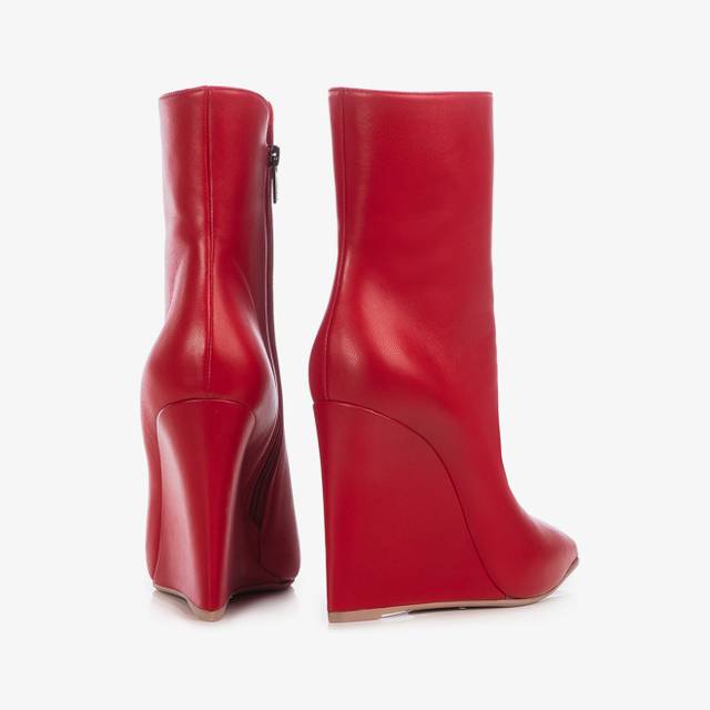 Le Silla Stivaletto con zeppa nappa rosso Shopping online