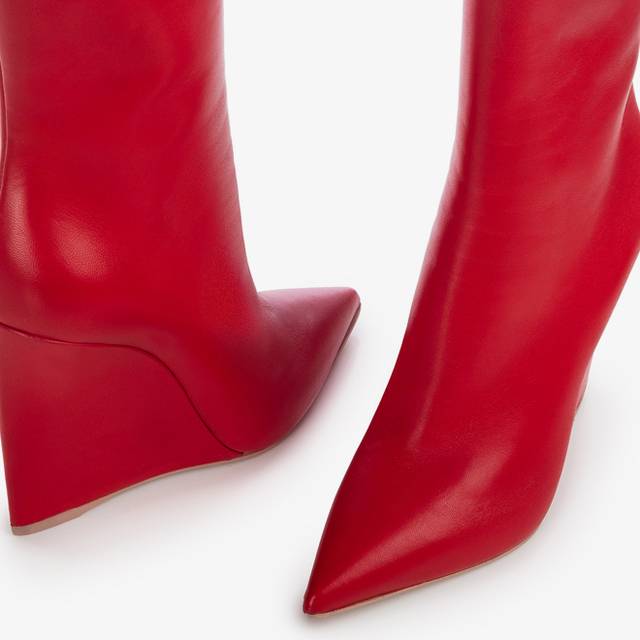 Le Silla Stivaletto con zeppa nappa rosso Shopping online