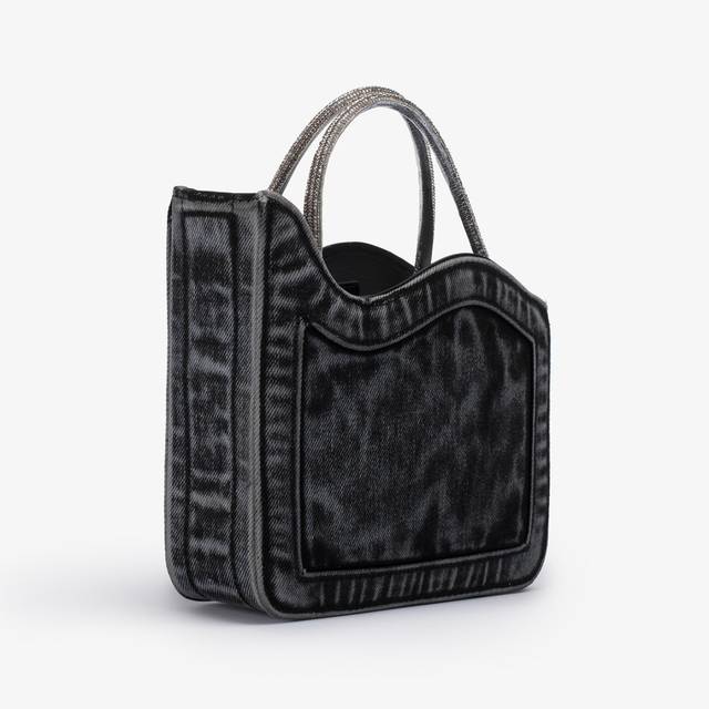 Le Silla Small bag denim nero e Cristalli Offerta temporanea