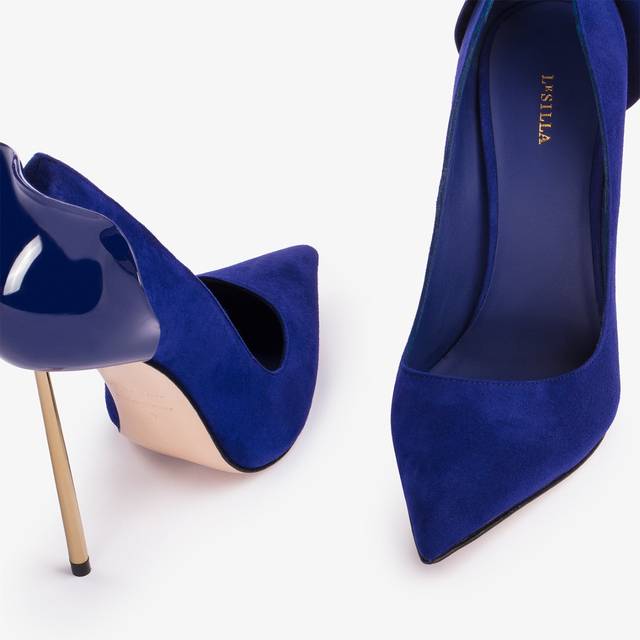 Le Silla Décolleté camoscio blu lazuli Enormi risparmi