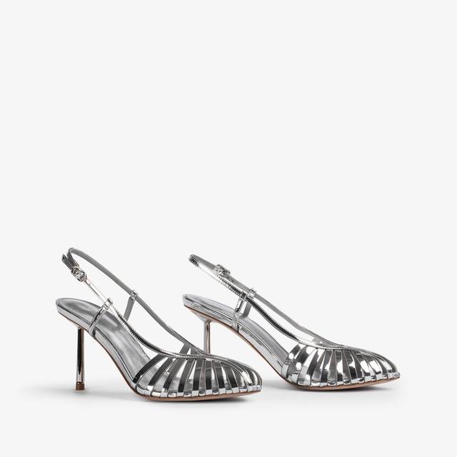 Le Silla Slingback con listini metallizzata argento Sconti VIP