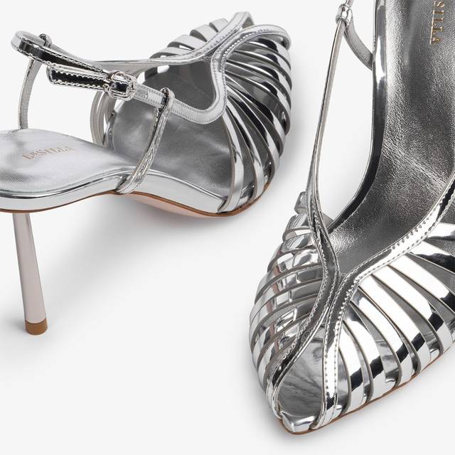 Le Silla Slingback con listini metallizzata argento Sconti VIP