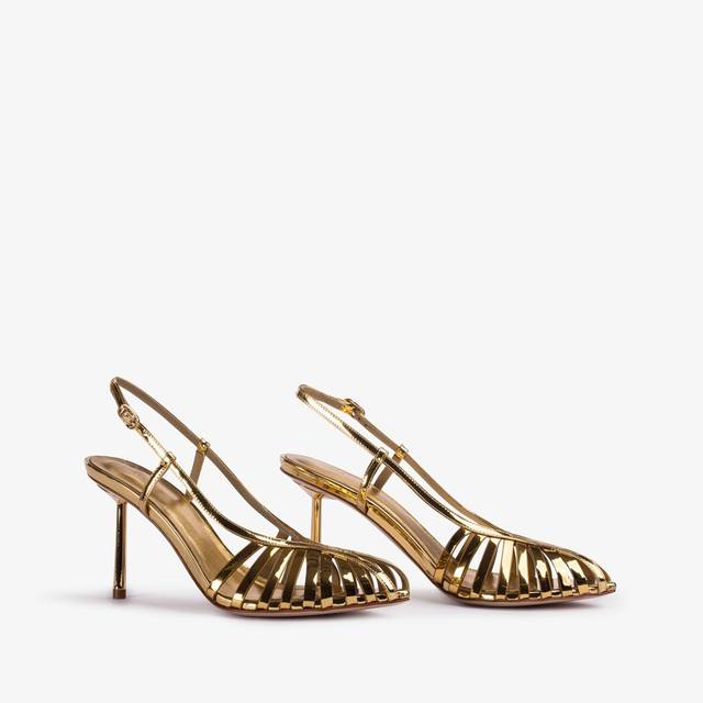 Le Silla Slingback con listini metallizzata oro pepita Prezzo basso
