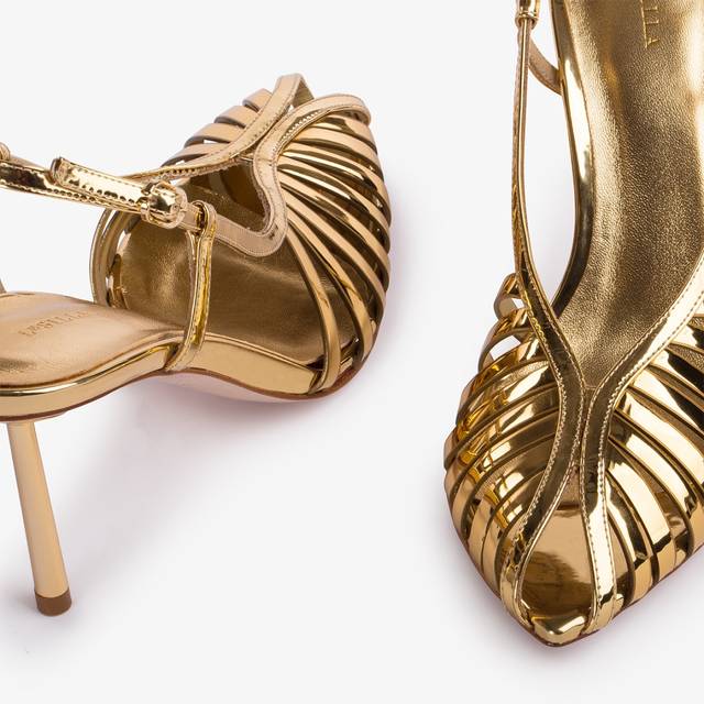 Le Silla Slingback con listini metallizzata oro pepita Prezzo basso