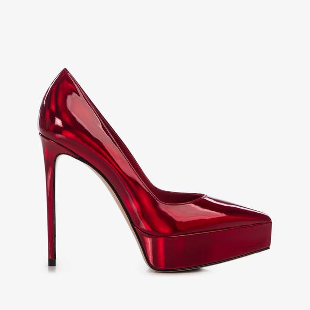 Le Silla Décolleté con plateau iridescente rosso rebel Ritorno libero