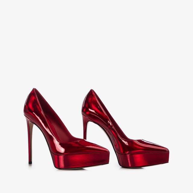 Le Silla Décolleté con plateau iridescente rosso rebel Ritorno libero