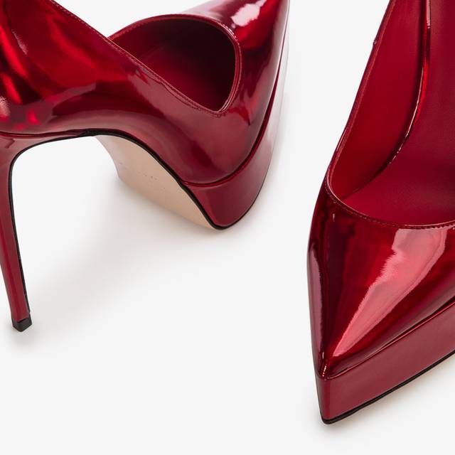 Le Silla Décolleté con plateau iridescente rosso rebel Ritorno libero