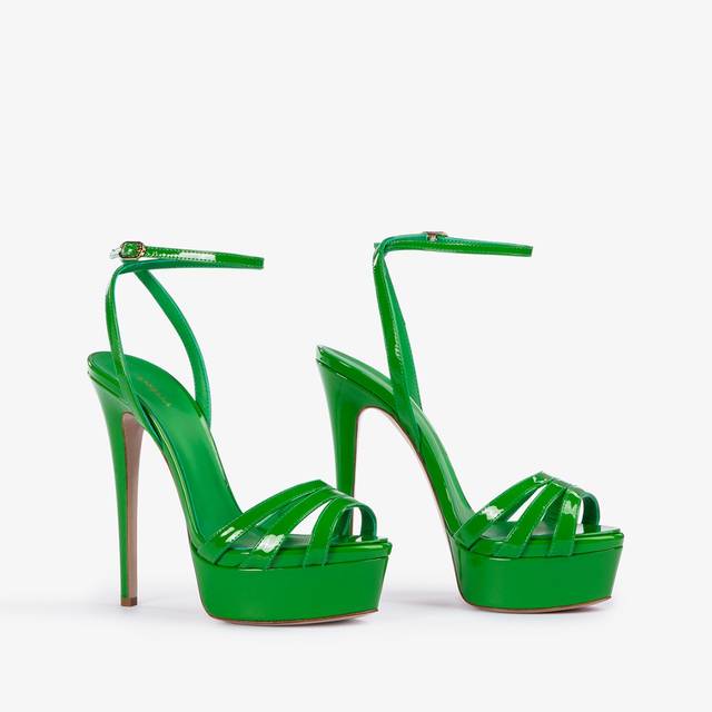 Le Silla Sandalo con plateau vernice verde emerald ACQUISTA ORA