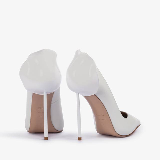 Le Silla Décolleté pelle bianca carta Esporta salva