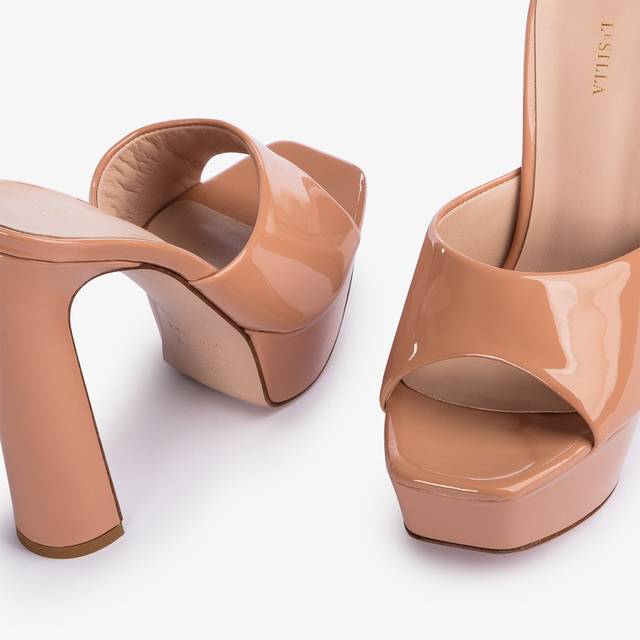 Le Silla Sandalo con plateau vernice nude phard Sconti questo mese
