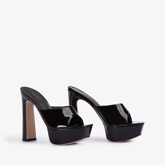 Le Silla Sandalo con plateau vernice nero 2025