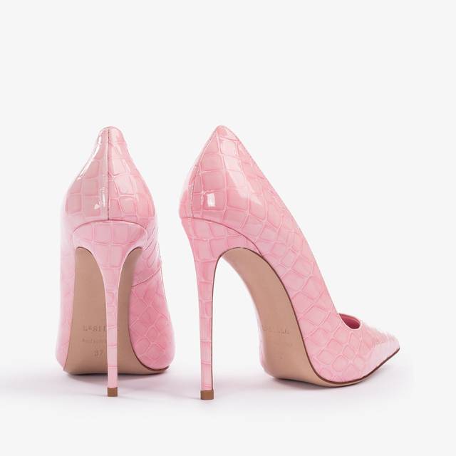 Le Silla Décolleté stampa cocco rosa dea Italia