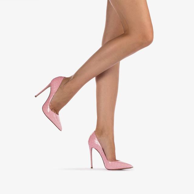 Le Silla Décolleté stampa cocco rosa dea Italia