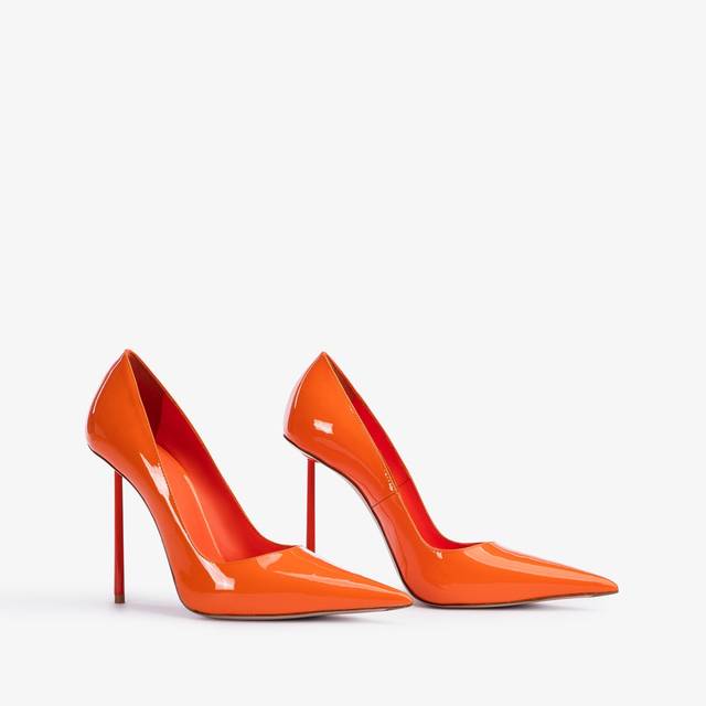 Le Silla Décolleté vernice arancione mandarin Qualità