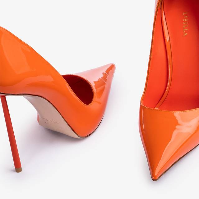 Le Silla Décolleté vernice arancione mandarin Qualità