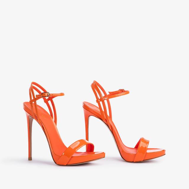 Le Silla Sandalo vernice arancione mandarin Vendita