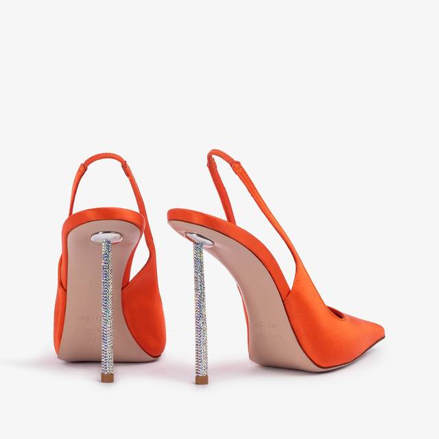 Le Silla Slingback raso arancione mandarin Promozione