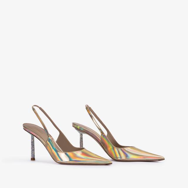 Le Silla Slingback iridescente nude Negozi Online