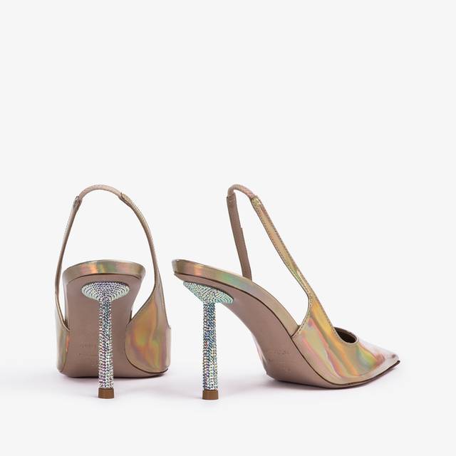 Le Silla Slingback iridescente nude Negozi Online