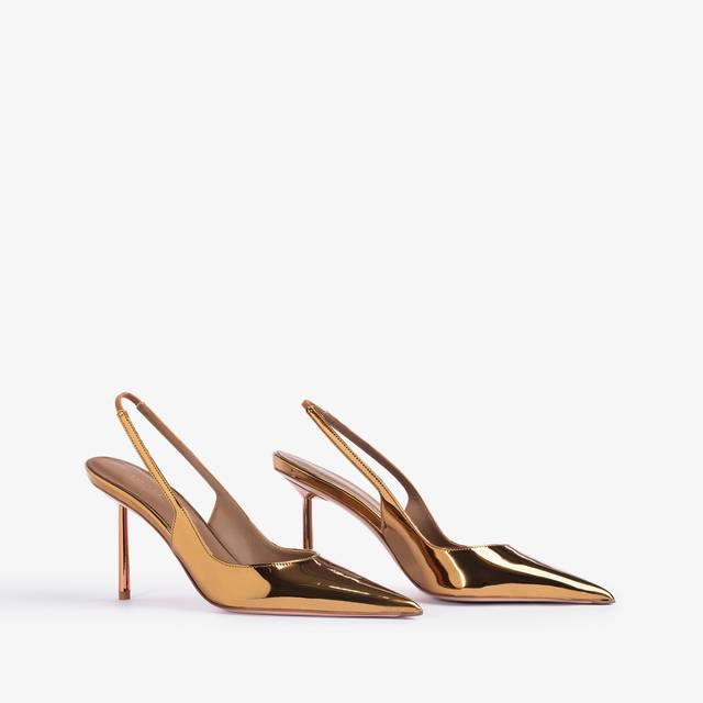 Le Silla Slingback metallizzata arancione marigold Acquista Ora