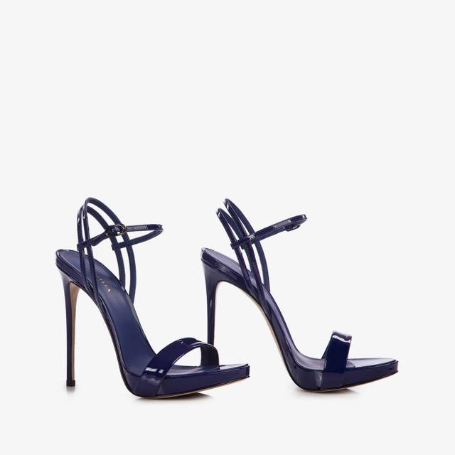 Le Silla Sandalo vernice blu lazuli Shopping Online