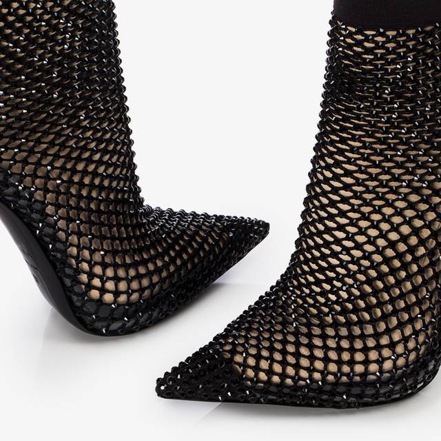 Le Silla Stivaletto calza nera e Cristalli Offerta