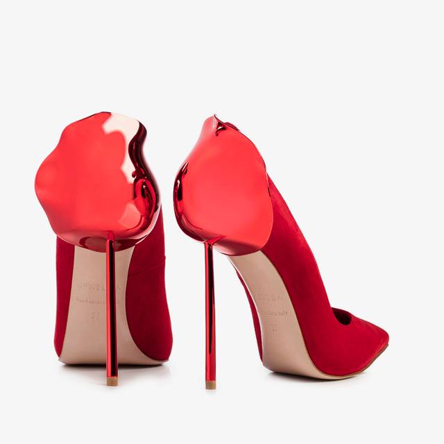 Le Silla Décolleté camoscio rossa In Saldo
