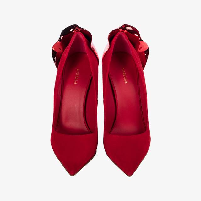 Le Silla Décolleté camoscio rossa In Saldo