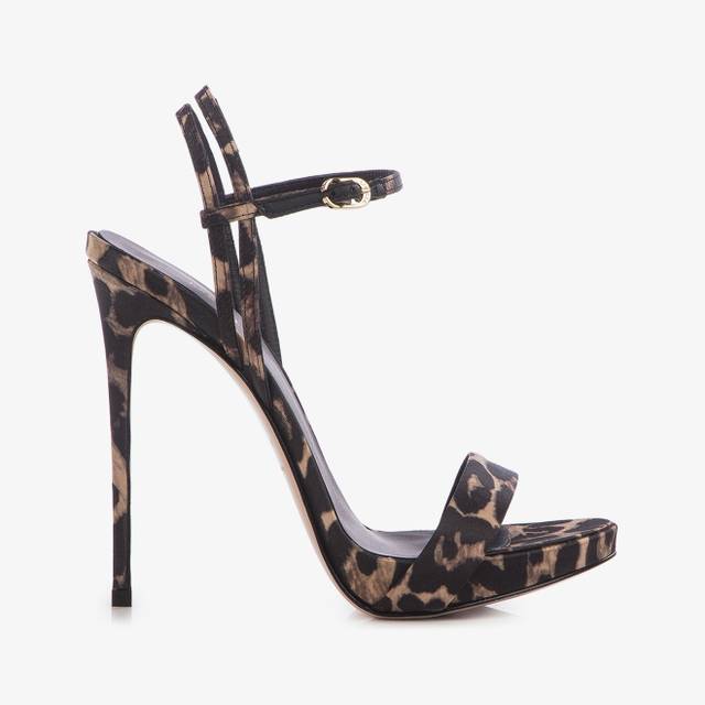 Le Silla Sandalo raso leopardato Flash Sale