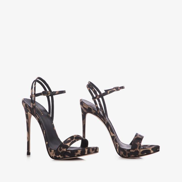 Le Silla Sandalo raso leopardato Flash Sale