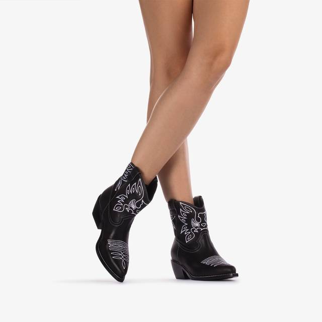 Le Silla Stivaletto d'ispirazione Western pelle nero Offerte giornaliere