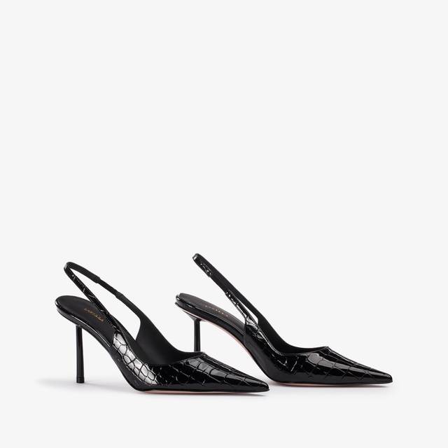 Le Silla Slingback stampa cocco nera Prezzo basso