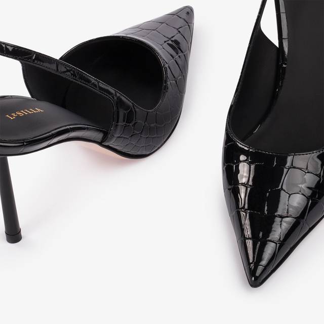 Le Silla Slingback stampa cocco nera Prezzo basso
