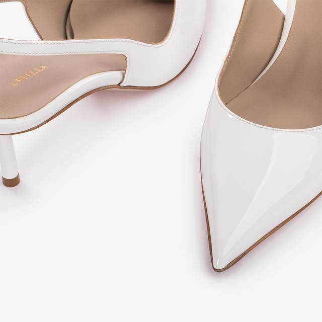 Le Silla Slingback vernice bianca carta Super Saving Price