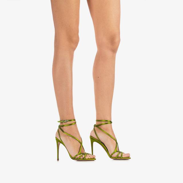Le Silla Sandalo raso verde tokyo Fino al 65% di sconto